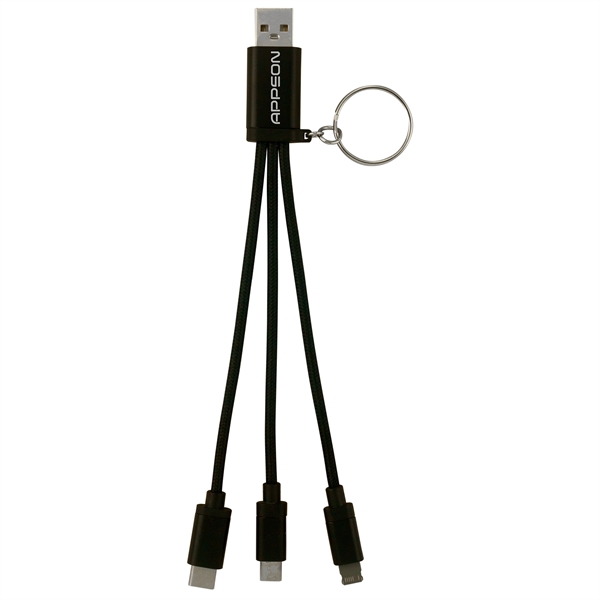 Metallic 3-in 1 Keychain Cable with Type C USB... from ASI 30208 A P Specialties / AP Specialties