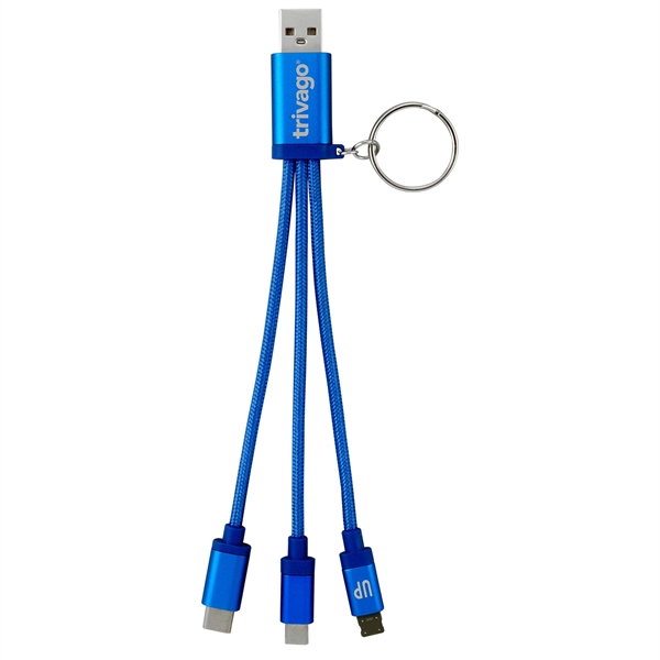Metallic 3-in 1 Keychain Cable with Type C USB... from ASI 30208 A P Specialties / AP Specialties