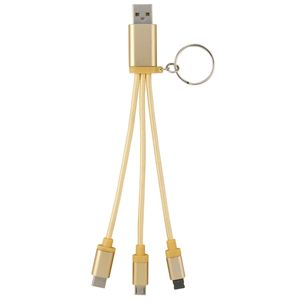 Metallic 3-in 1 Keychain Cable with Type C USB... from ASI 30208 A P Specialties / AP Specialties