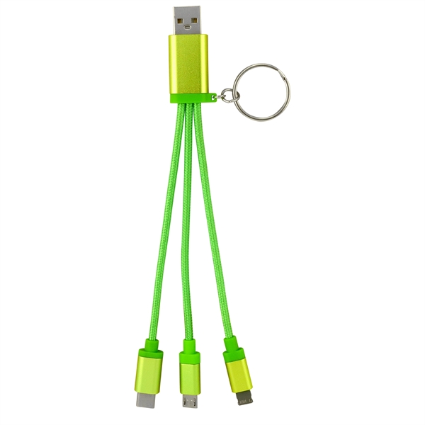 Metallic 3-in 1 Keychain Cable with Type C USB... from ASI 30208 A P Specialties / AP Specialties