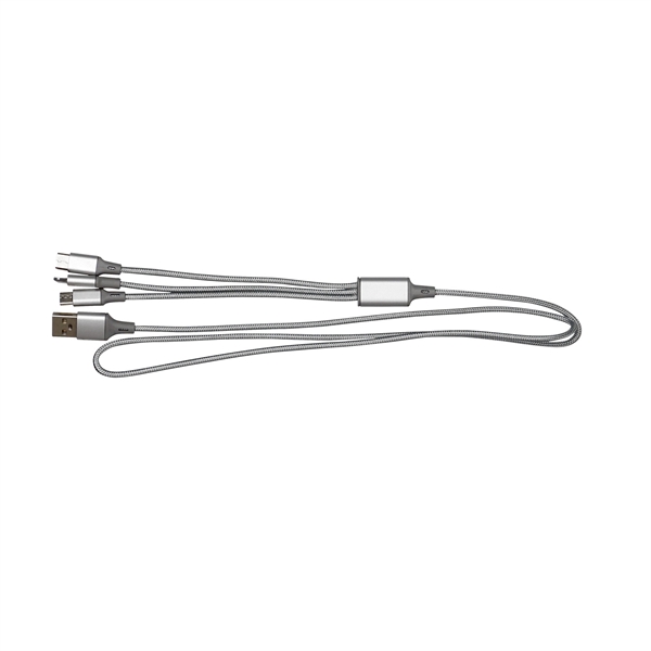 3' METALLIC 3-IN-1 CABLE WITH TYPE C USB... from ASI 30208 A P Specialties / AP Specialties