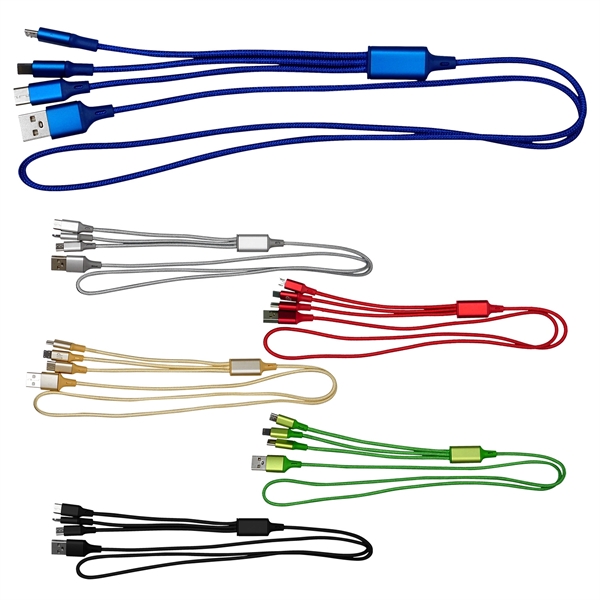 3' METALLIC 3-IN-1 CABLE WITH TYPE C USB... from ASI 30208 A P Specialties / AP Specialties