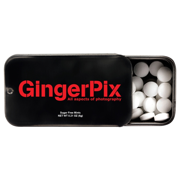 2" x 1" mini slide top tin full of mints; includes... from ASI 90807 Tekweld
