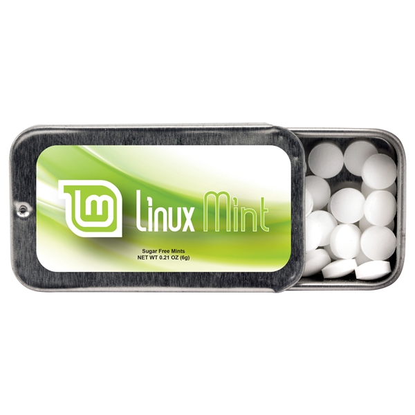 2" x 1" mini slide top tin full of mints; includes... from ASI 90807 Tekweld