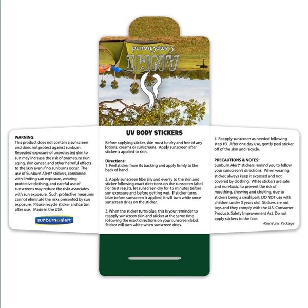 5-pack sunburn alert UV color-changing stickers for knowing when to reapply... from ASI 61125 Hit Promotional Products