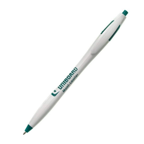The Verda click-action plastic ballpoint pen is sleek and comfortably tapers... from ASI 84592 St Regis Group