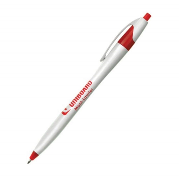 The Verda click-action plastic ballpoint pen is sleek and comfortably tapers... from ASI 84592 St Regis Group