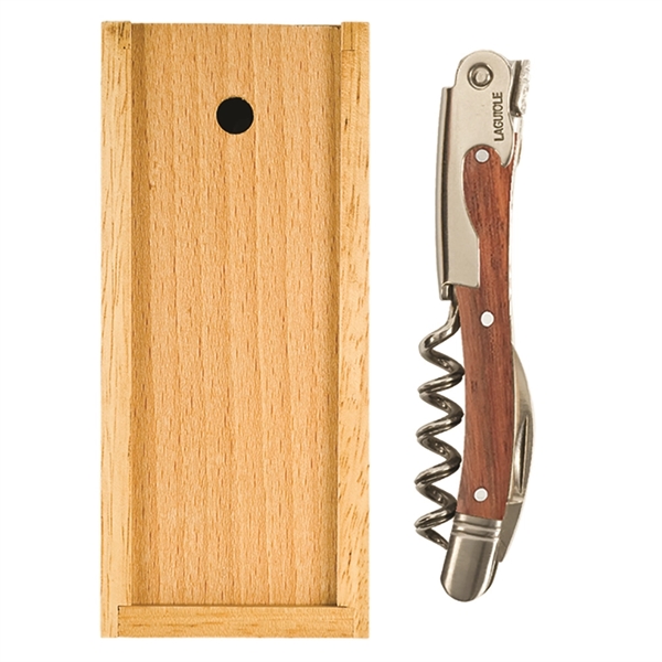 Waiter's corkscrew set that features a stainless steel worm and rosewood-inserted... from ASI 55450 Franmara Inc