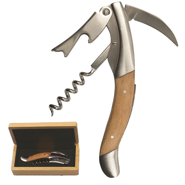 Waiter's corkscrew that features a beech wood handle and comes in... from ASI 55450 Franmara Inc