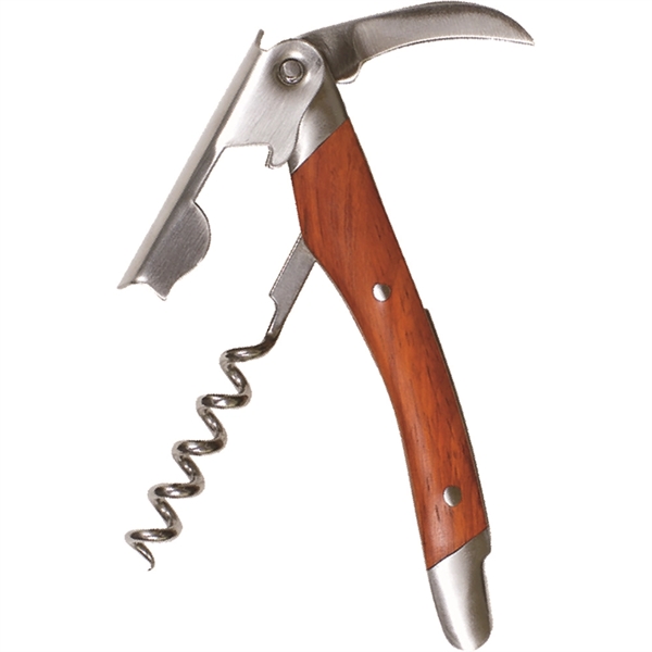 Stainless steel corkscrew that features a rosewood color inset.... from ASI 55450 Franmara Inc