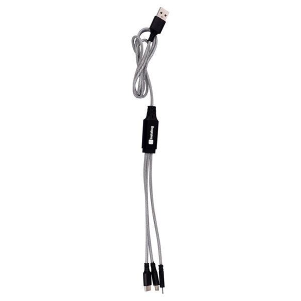 3' METALLIC LOGO LIGHT UP CABLE WITH TYPE C USB... from ASI 30208 A P Specialties / AP Specialties