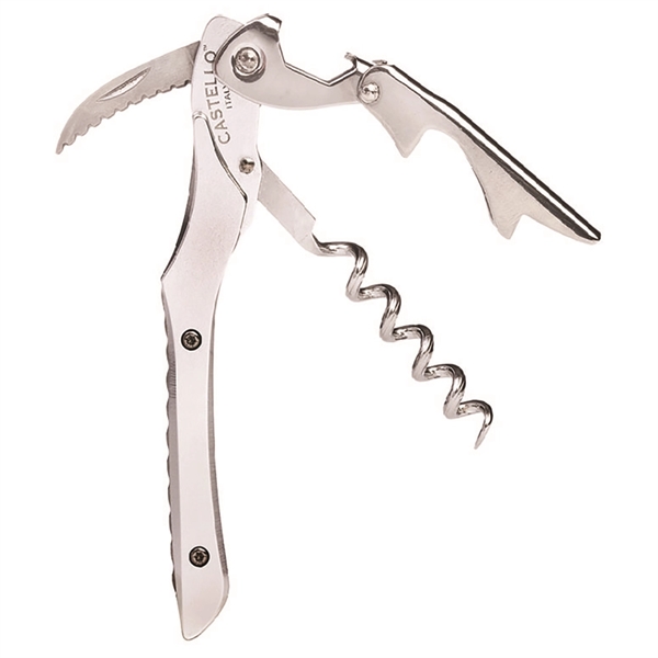 Waiter's corkscrew that features a natural aluminum handle in a silver... from ASI 55450 Franmara Inc