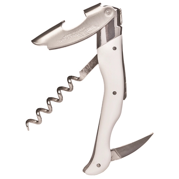 Waiter's corkscrew that features a white horn ABS handle.... from ASI 55450 Franmara Inc