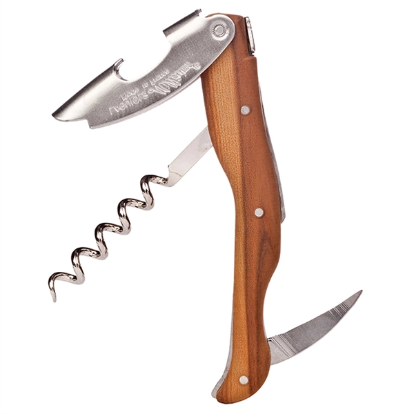 Waiter's corkscrew that features a wood-effect, ABS handle.... from ASI 55450 Franmara Inc