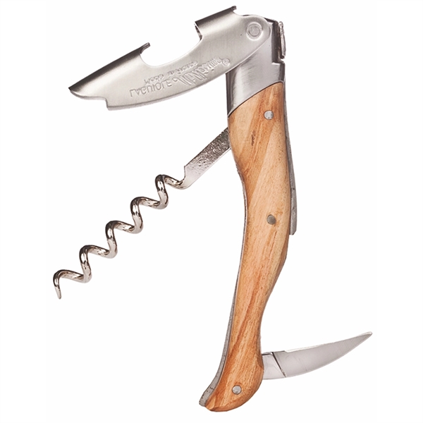Waiter's corkscrew that features an olivewood handle.... from ASI 55450 Franmara Inc