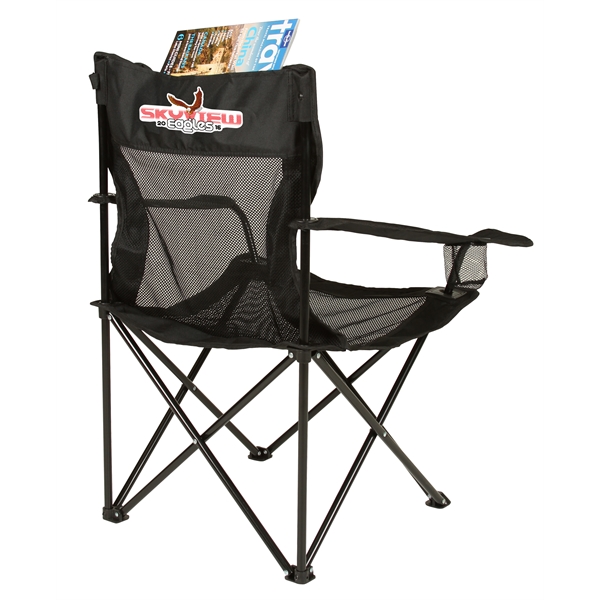 35.75"H x 29"W mesh chair with 250-pound load rating, cup holder,... from ASI 45647 Coleman Co Inc / Coleman® Jarden Custom
