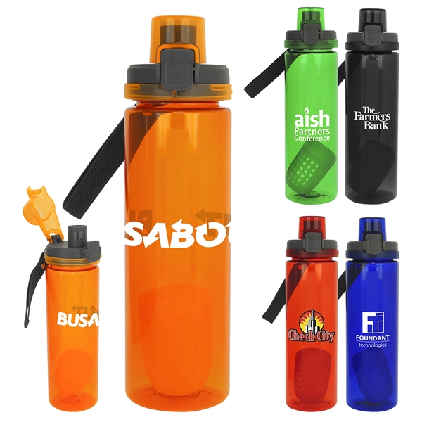 Locking Lid 24 oz. Colorful Bottle With Floating Infuser... from ASI 30208 A P Specialties / AP Specialties