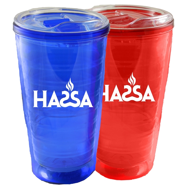 17 oz. capacity double wall tumbler with dual purpose snap on... from ASI 57956 Graphco line