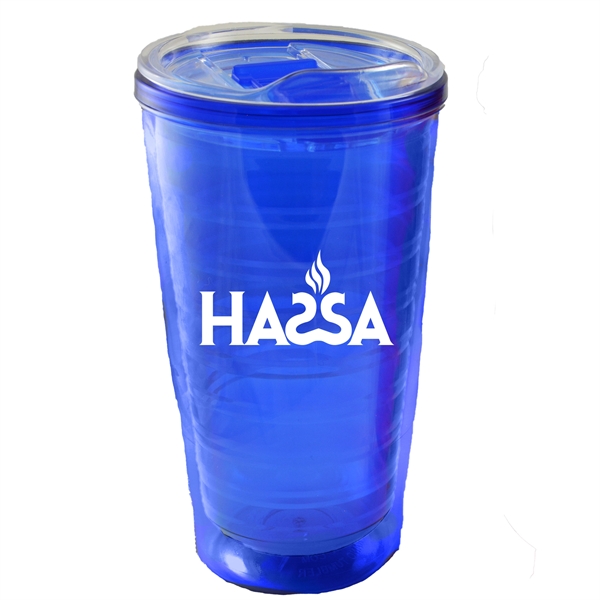 17 oz. capacity double wall tumbler with dual purpose snap on... from ASI 57956 Graphco line
