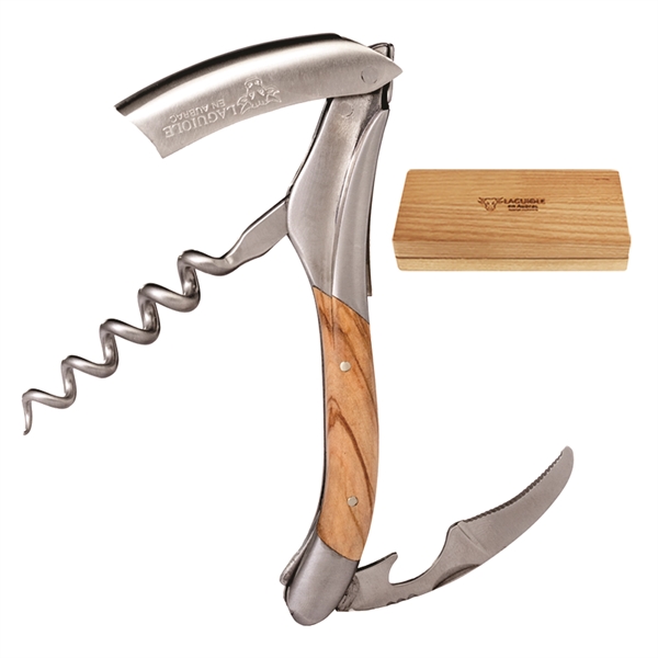 Waiter's corkscrew that features a stainless steel worm and rosewood-inserted handle.... from ASI 55450 Franmara Inc