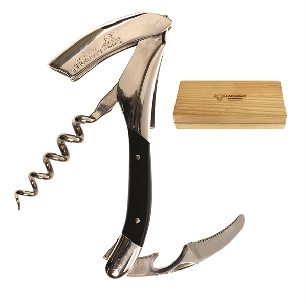 African buffalo horn waiter's corkscrew with high-polish, stainless steel construction.... from ASI 55450 Franmara Inc