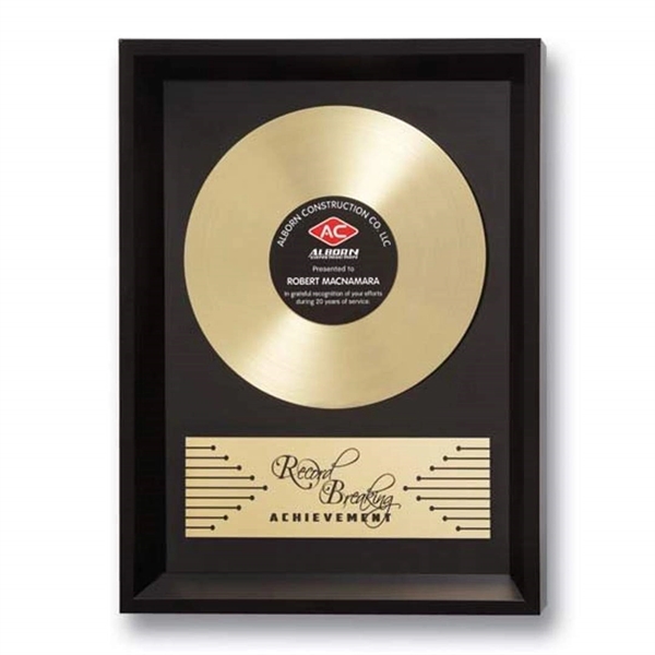 Wall plaque with black aluminum frame, black acrylic and brass record.... from ASI 84592 St Regis Group / R S Owens & Co Inc