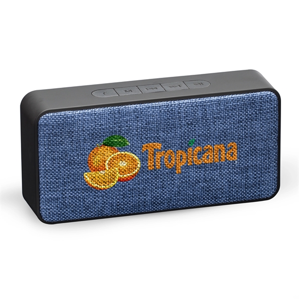 Stereo, universal wireless speaker in rubberized and fabric finish. Dual stereo... from ASI 84592 St Regis Group / St Regis Crystal