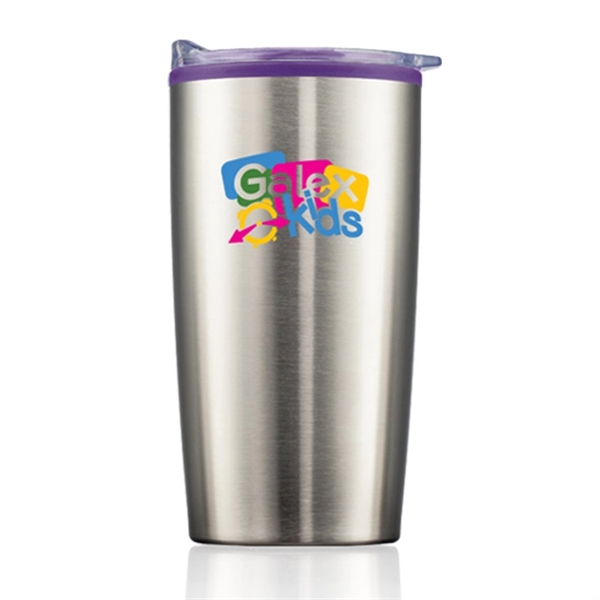 Stainless steel travel tumbler with colored liner... from ASI 84592 St Regis Group