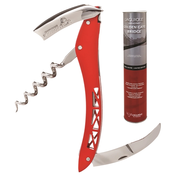 Red enamel corkscrew that features steel directly from the Golden Gate... from ASI 55450 Franmara Inc