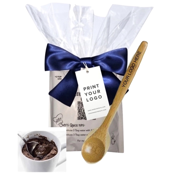Microwaveable Mug Cake Kits with Branded Wooden Spoon... from ASI 89971 Stuff A Mug