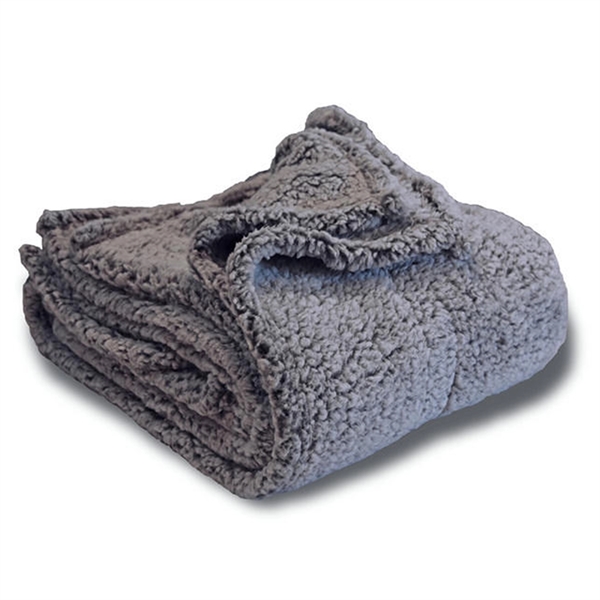 50" x 60" frosted Sherpa blanket made from 100% polyester fleece;... from ASI 90807 Tekweld
