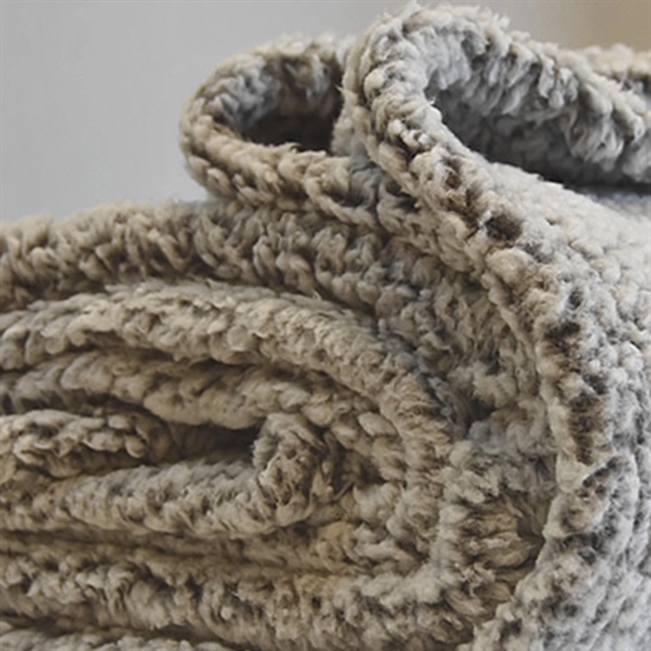 50" x 60" frosted Sherpa blanket made from 100% polyester fleece;... from ASI 90807 Tekweld