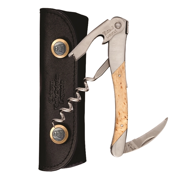 Waiter's corkscrew that features a handle made of birch wood.... from ASI 55450 Franmara Inc