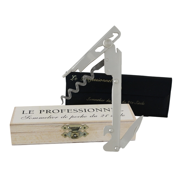 Waiter's corkscrew handcrafted, three-step waiter's corkscrew that makes drawing long corks... from ASI 55450 Franmara Inc