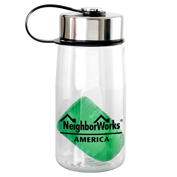Metal Lanyard Lid 18 oz. Recycled Bottle with Floating Infus... from ASI 30208 A P Specialties / AP Specialties