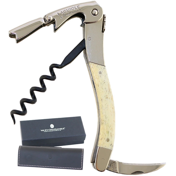Handcrafted two-lever corkscrew with a Mammoth elephant fossil handle.... from ASI 55450 Franmara Inc