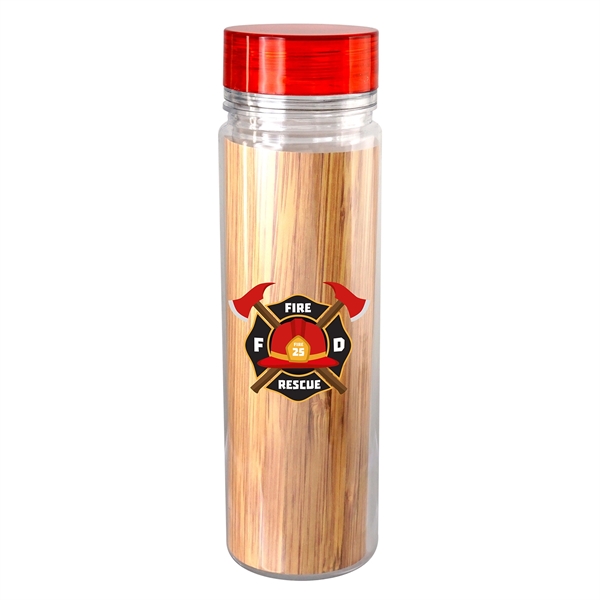 Clear View 18 oz. Full Color Bamboo Pattern Bottle... from ASI 30208 A P Specialties / AP Specialties