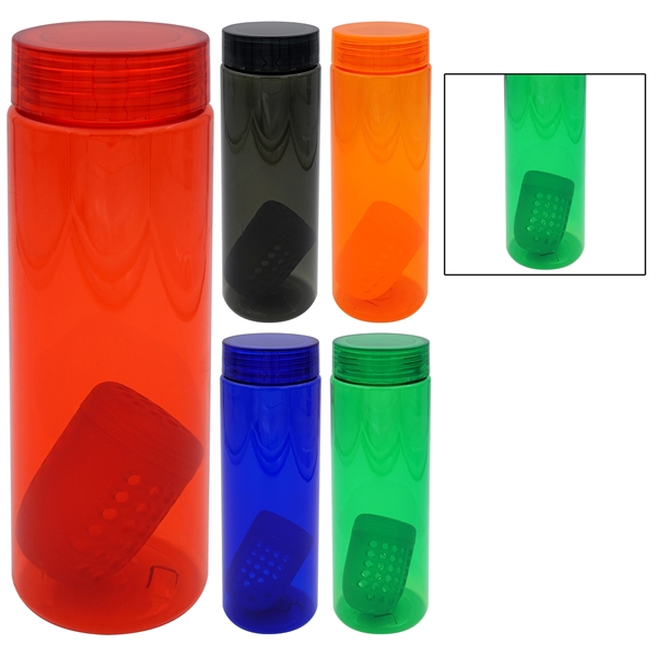 CLEAR VIEW 24 OZ. COLORFUL BOTTLE WITH FLOATING INFUSER... from ASI 30208 A P Specialties / AP Specialties