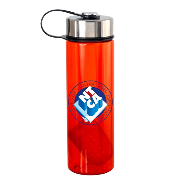 METAL LANYARD COLORFUL 24 OZ. BOTTLE WITH FLOATING INFUSER... from ASI 30208 A P Specialties / AP Specialties