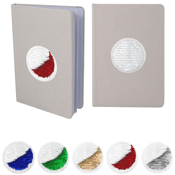 VIBRANT SEQUIN NOTEBOOK... from ASI 30208 A P Specialties / AP Specialties