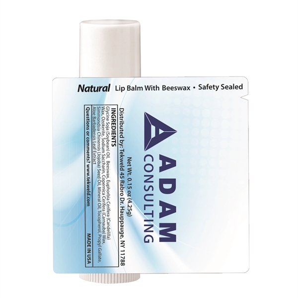 2.65" x 0.63" tube of natural beeswax lip balm in assorted... from ASI 90807 Tekweld