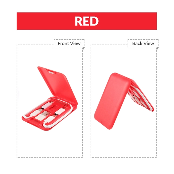 Phone holder charging cable set with assorted USB connectors in 3.35"... from ASI 37218 Athena Promo (tm)