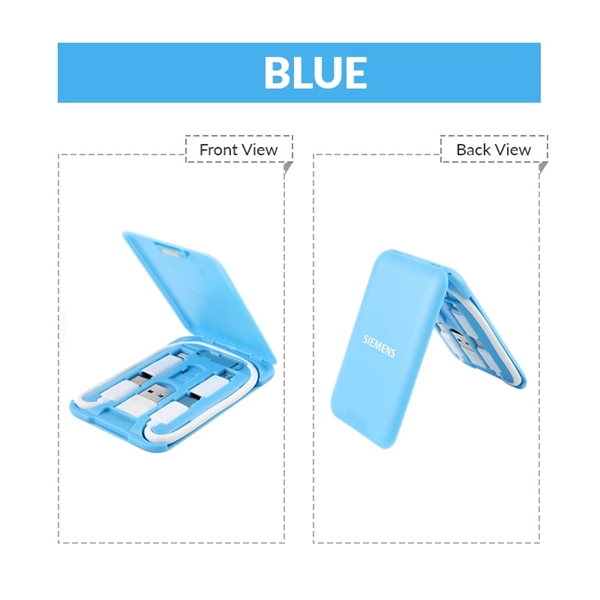 Phone holder charging cable set with assorted USB connectors in 3.35"... from ASI 37218 Athena Promo (tm)