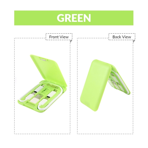 Phone holder charging cable set with assorted USB connectors in 3.35"... from ASI 37218 Athena Promo (tm)