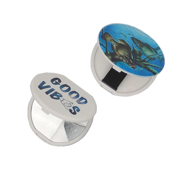 1.97" x 0.7" round mirroe phone stand made of ABS plastic... from ASI 37218 Athena Promo (tm)