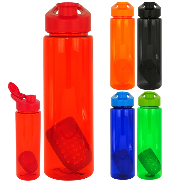 EASY POUR 24 OZ. COLORFUL BOTTLE WITH FLOATING INFUSER... from ASI 30208 A P Specialties / AP Specialties