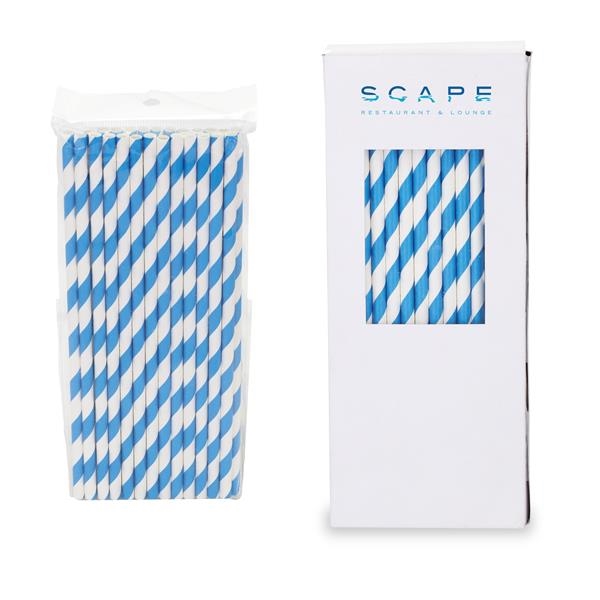 100-PC Paper Straws with Box.... from ASI 46755 Cosmo Promos