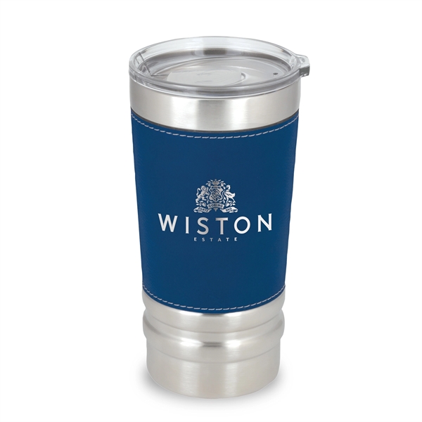 20 oz. Laser engraved leatherette wrap tumbler.... from ASI 46755 Cosmo Promos