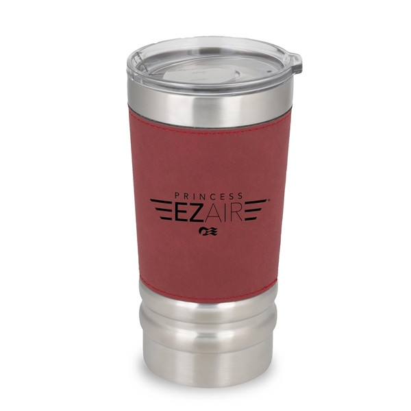 20 oz. Laser engraved leatherette wrap tumbler.... from ASI 46755 Cosmo Promos