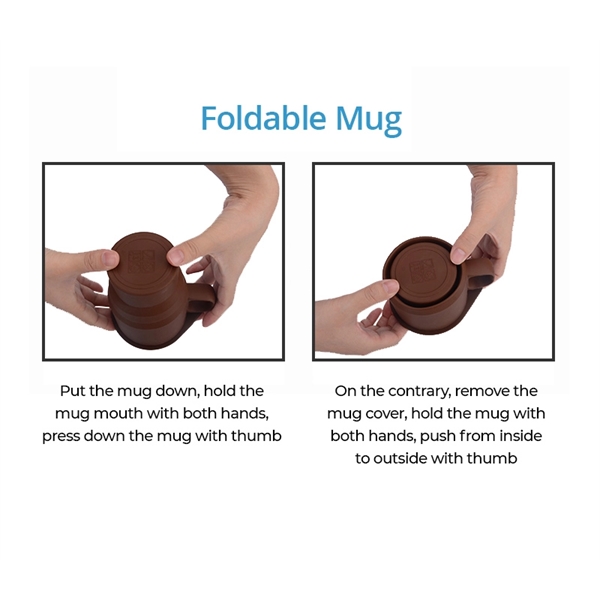 10 ounce collapsible silicone mug with handle and lid.... from ASI 37218 Athena Promo (tm)